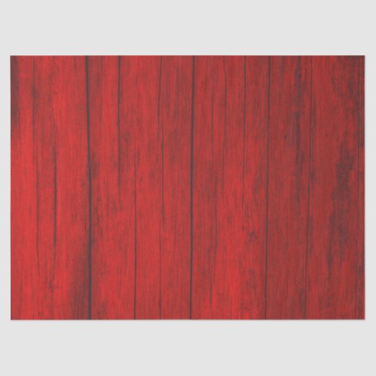 Rustische elegante katoentextuur Rode houten korre Tissuepapier (Voorkant)