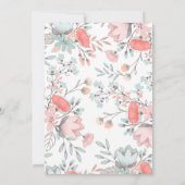 Rustische en  Floral Bouquet Wedding Kaart (Achterkant)