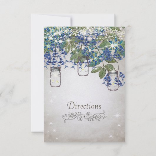 Rustische en Romantische Mason Jar onder de sterre Kaart (Achterkant)