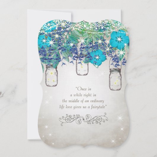 Rustische en Romantische Mason Jar onder de sterre Kaart (Achterkant)