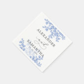 Rustische eucalyptus blauw botanisch huwelijk servet (Hoek)