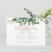 Rustische eucalyptus, blauw gomrepetitief diner kaart (Staand voorkant)