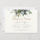 Rustische eucalyptus, blauw gomrepetitief diner kaart (Voorkant)