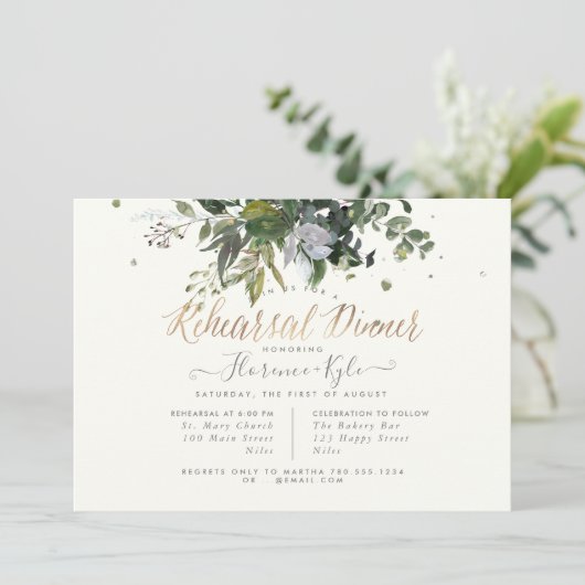 Rustische eucalyptus, blauw gomrepetitief diner kaart (Staand voorkant)