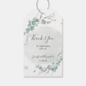 Rustische eucalyptus cadeaulabel (Achterkant)