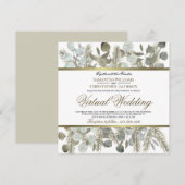 Rustische eucalyptus en een peulachtig virtueel hu kaart (Voorkant / Achterkant)