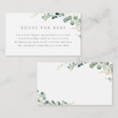 Rustische eucalyptus greenery boho Books for Baby Informatiekaartje (Voorkant / Achterkant)