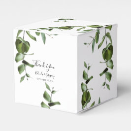 Rustische eucalyptus Leaves Wedding Bedankdoosjes