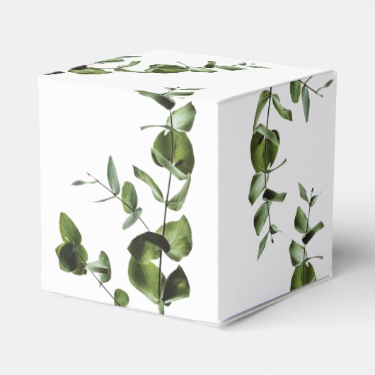 Rustische eucalyptus Leaves Wedding Bedankdoosjes (Achterkant)