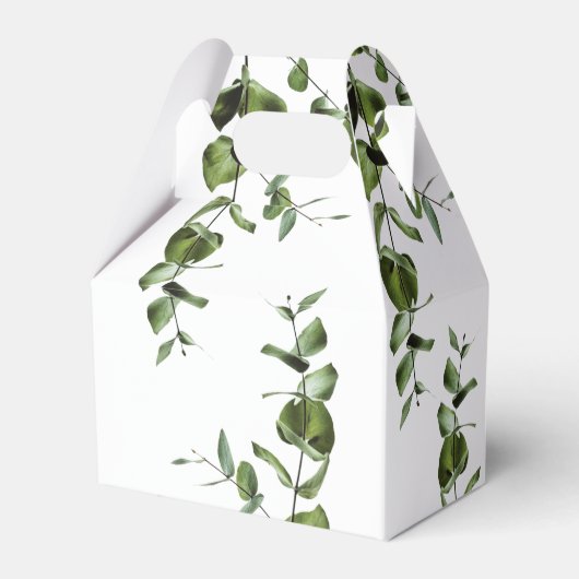 Rustische eucalyptus Leaves Wedding Bedankdoosjes (Achterkant)