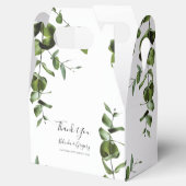 Rustische eucalyptus Leaves Wedding Bedankdoosjes (Geopend)