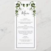 Rustische eucalyptus Leaves Wedding Menu (Voorkant)