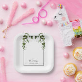 Rustische eucalyptus Leaves Wedding Papieren Bordje (Feest)