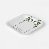 Rustische eucalyptus Leaves Wedding Papieren Bordje (Gebogen)