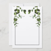 Rustische eucalyptus Leaves Wedding Save The Date (Achterkant)