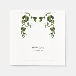 Rustische eucalyptus Leaves Wedding Servet