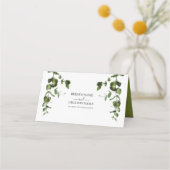 Rustische eucalyptus Leaves Weduwkaart Plaatskaartje (Achterkant)