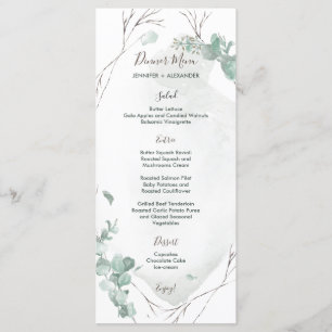 Rustische eucalyptus menu