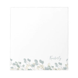 Rustische eucalyptus met Notitieblok Naam