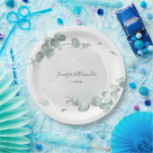 Rustische eucalyptus papieren bordje (Feest)