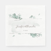 Rustische eucalyptus servet (Voorkant)