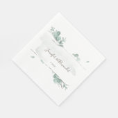 Rustische eucalyptus servet (Hoek)