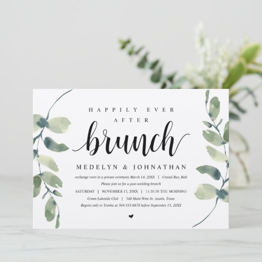 Rustische eucalyptus, weddenschapsuitdaging kaart (Staand voorkant)