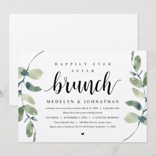 Rustische eucalyptus, weddenschapsuitdaging kaart (Voorkant / Achterkant)