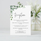 Rustische eucalyptusbruiloft informatiekaartje (Staand voorkant)