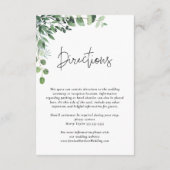 Rustische eucalyptusbruiloft informatiekaartje (Achterkant)