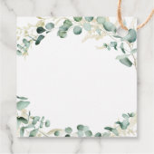 Rustische eucalyptusbruinboho bruiloft bedankjes labels (Achterkant)