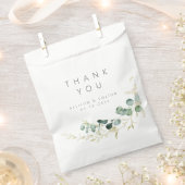 Rustische eucalyptusbruinboho bruiloft bedankzakje (Geknipt)