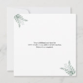 Rustische eucalyptuskalligrafie Uitnodiging tot we (Achterkant)