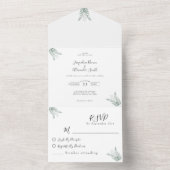 Rustische eucalyptuskalligrafie Uitnodiging tot we (Binnen)