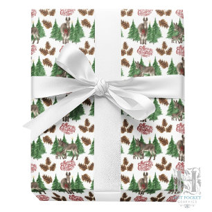 Rustische Ezel Kerst Inpakpapier