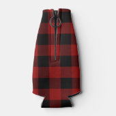 Rustische Familienaam Cabin Lake House Red Pset Flesjeskoeler (Achterkant)