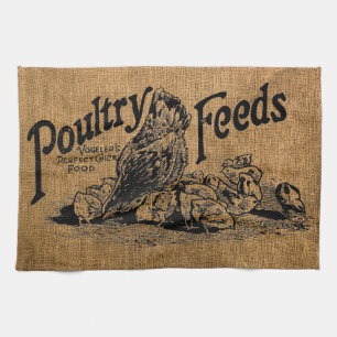  Rustische Faux Burlap Poultry Feed Sack Theedoek