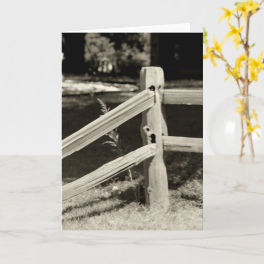 RUSTISCHE FENCE-OPMERKINGEN KAART (Gele Bloem)