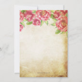  Rustische Floral Eiffeltoren Quinceañera Kaart (Achterkant)