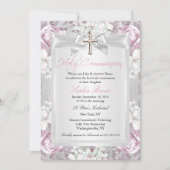 Rustische Floral First Community Pink Kaart (Voorkant)