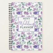 Rustische Floral over patroonbruiloft Planner (Voorkant)