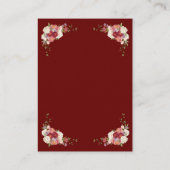  Rustische Floral QR Code RSVP Weddenschap Website Informatiekaartje (Achterkant)