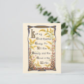 Rustische  Floral Thanksgiving Verse Feestdagenkaart (Staand voorkant)