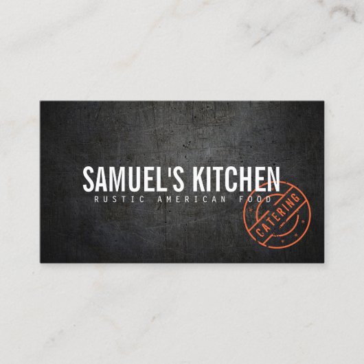  Rustische, gebundelde Logo Catering Visitekaartje (Voorkant)