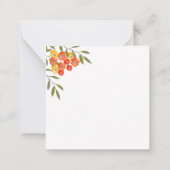 Rustische gepersonaliseerde Waterverf Floral Note  Notitiekaartje (Achterkant)