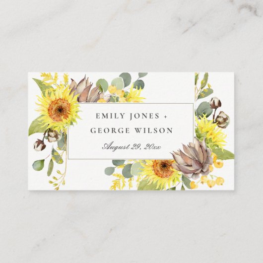 RUSTISCHE GESCHIKTE EUCALYPTUS PLACE-KAARTEN VISITEKAARTJE (Achterkant)