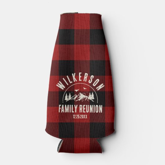 Rustische gezinshereniging Cabin Lake House Red Ps Flesjeskoeler (Voorkant)