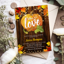 Rustische Glitter Pompoen Herfst Verliefd Bruidsfe