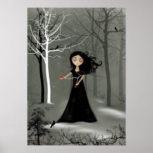 Rustische Gothic Melancholy Girl Poster (Voorkant)