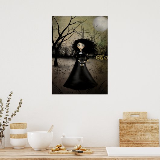 Rustische Gothic Steampunk Alchemy Art Poster (Keuken)